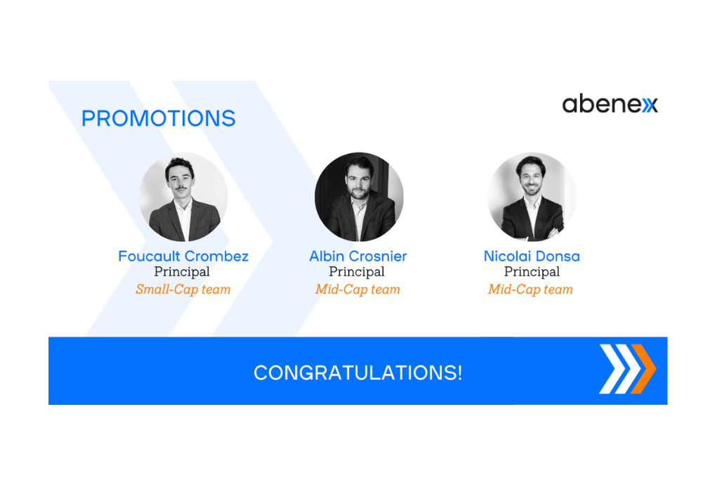 Abenex annonce trois nouvelles promotions au sein de ses équipes